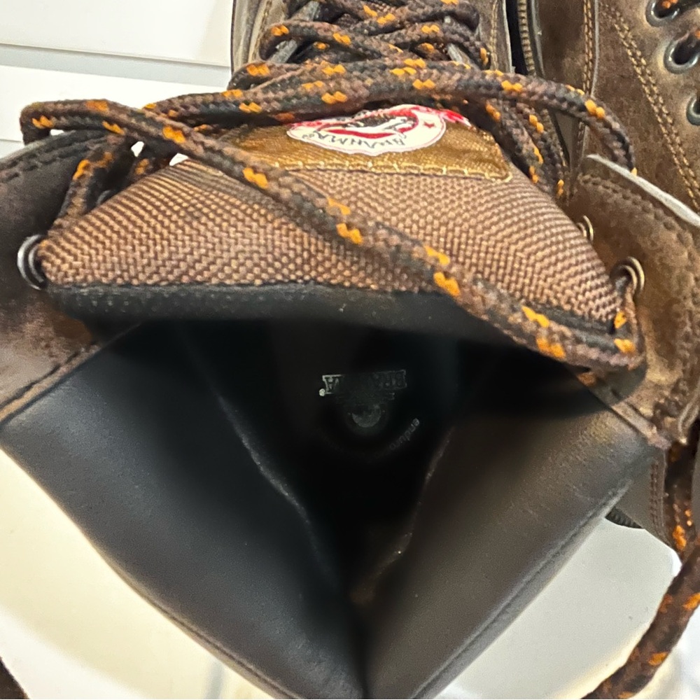 Men's boots (BRAHMA brand) with steel toe cap, brown color - Picture 2 of 8